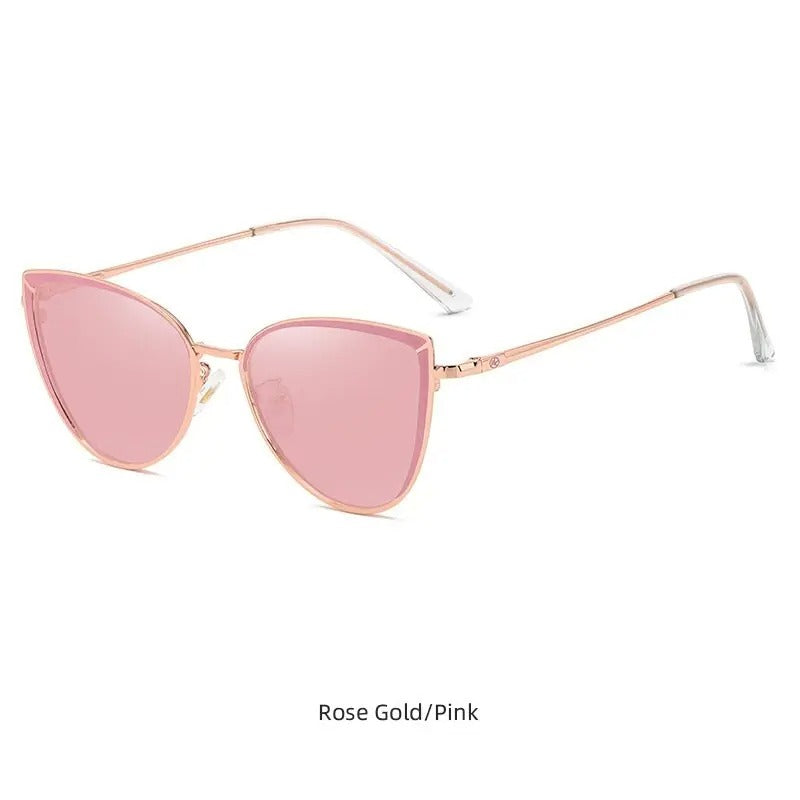 Cat Eye Photochromic Sunglasses UAE | Metal Frame Transition Lens – Rose Gold & Gold