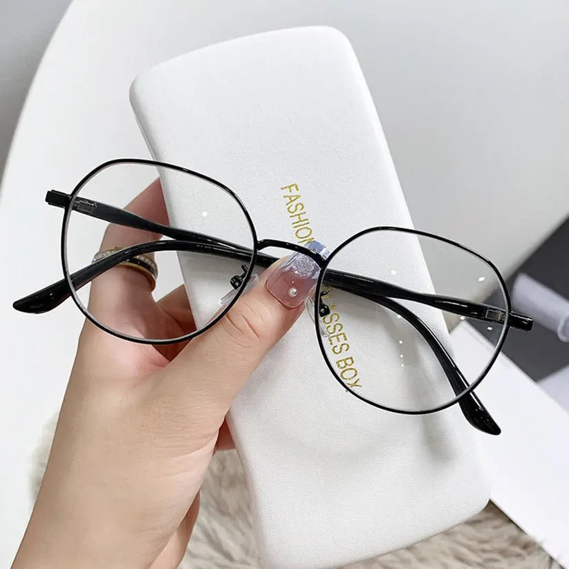 Anti-Radiation Round Metal Frame Glasses – Blue Light Blocking Eyeglasses for Men & Women | Kabayan Merkado UAE