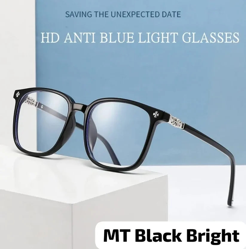 Anti-Radiation Square Glasses for Men & Women – Blue Light Blocking Eyeglasses with Metal Hinge Detail | Kabayan Merkado UAE