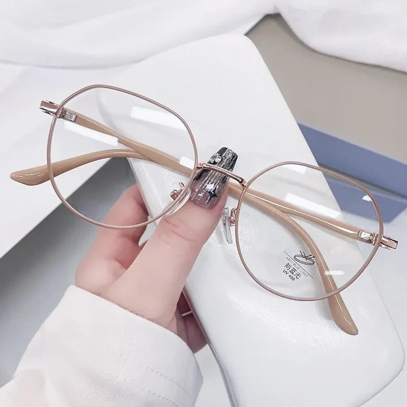 Anti-Radiation Round Metal Frame Glasses – Blue Light Blocking Eyeglasses for Men & Women | Kabayan Merkado UAE