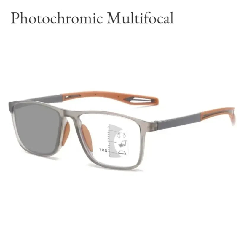 Photochromic Progressive Multifocal Reading Glasses – Transition Sun Lens Anti-Blue Light | Men's UAE