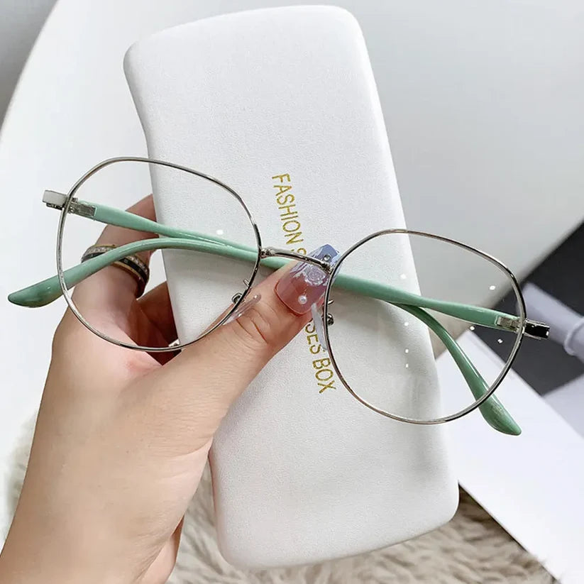 Anti-Radiation Round Metal Frame Glasses – Blue Light Blocking Eyeglasses for Men & Women | Kabayan Merkado UAE