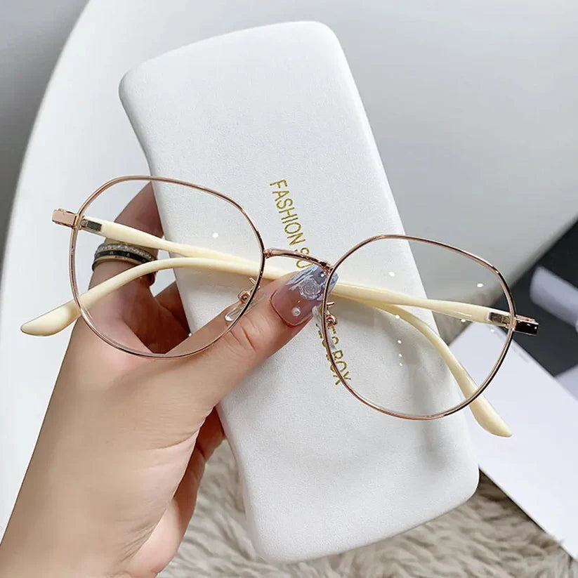Anti-Radiation Round Metal Frame Glasses – Blue Light Blocking Eyeglasses for Men & Women | Kabayan Merkado UAE