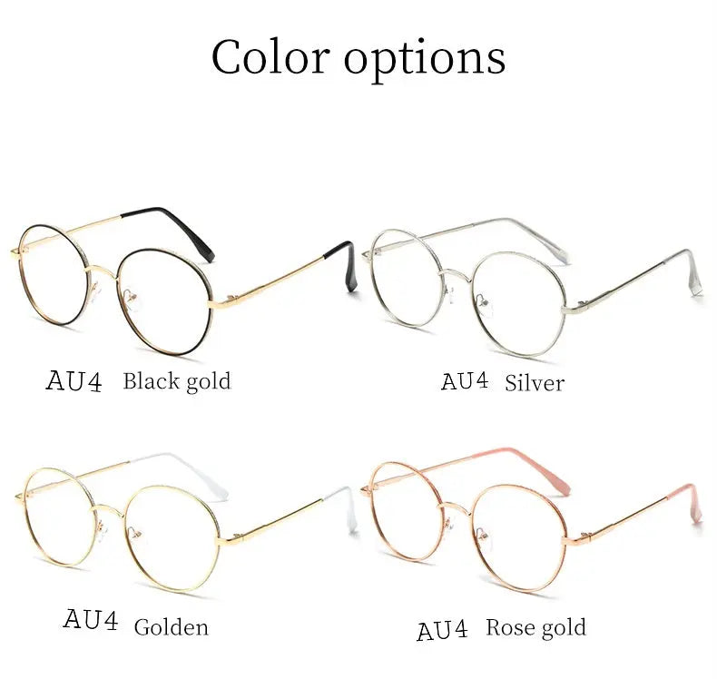 Round Photochromic Glasses UAE | Anti-Blue Light Transition Sunglasses – Vintage Metal Frame