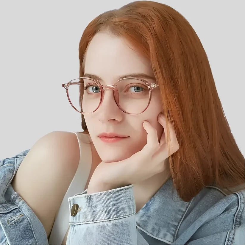 Trendy Round Glasses – Anti-Blue Light UV400 Frame
