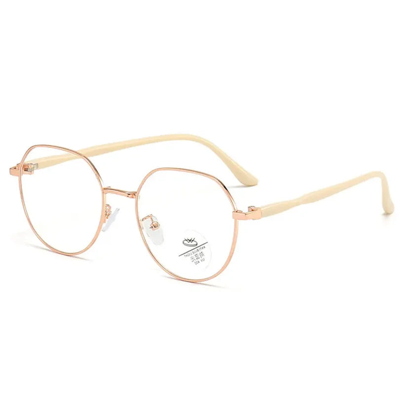 Anti-Radiation Round Metal Frame Glasses – Blue Light Blocking Eyeglasses for Men & Women | Kabayan Merkado UAE