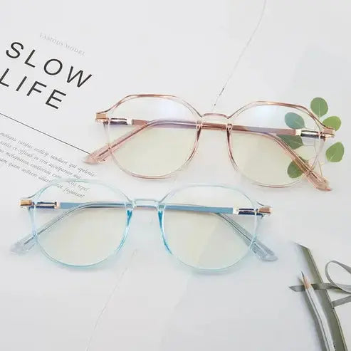 Trendy Round Glasses – Anti-Blue Light UV400 Frame