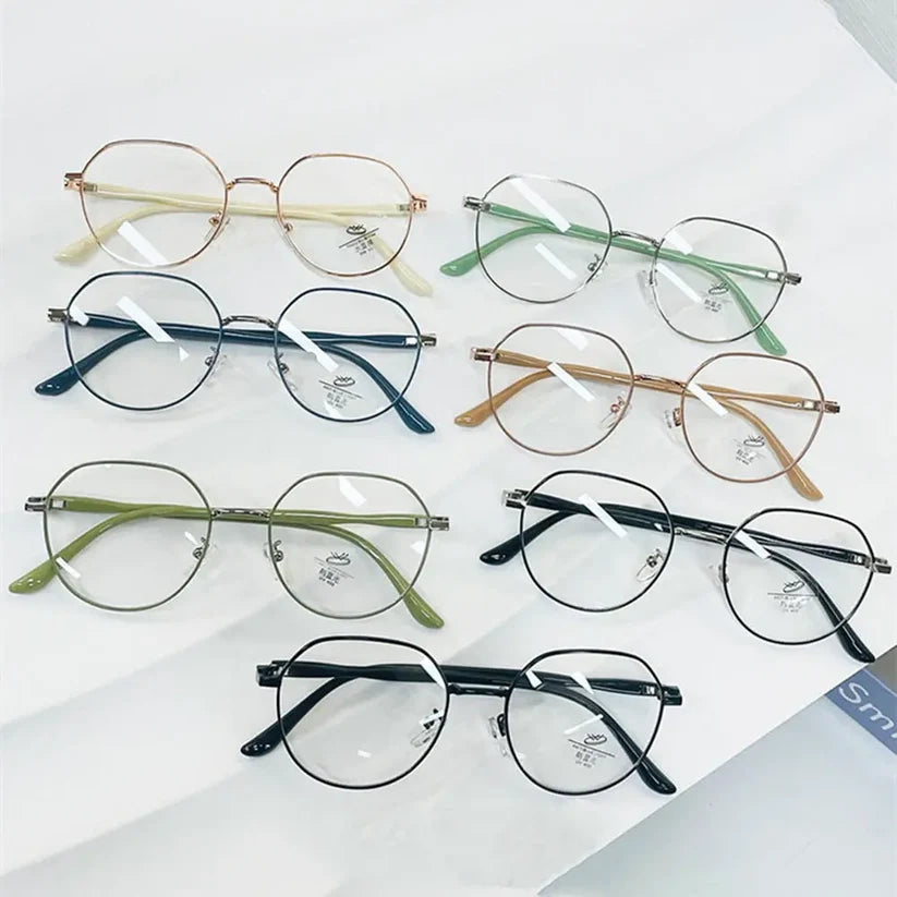 Anti-Radiation Round Metal Frame Glasses – Blue Light Blocking Eyeglasses for Men & Women | Kabayan Merkado UAE