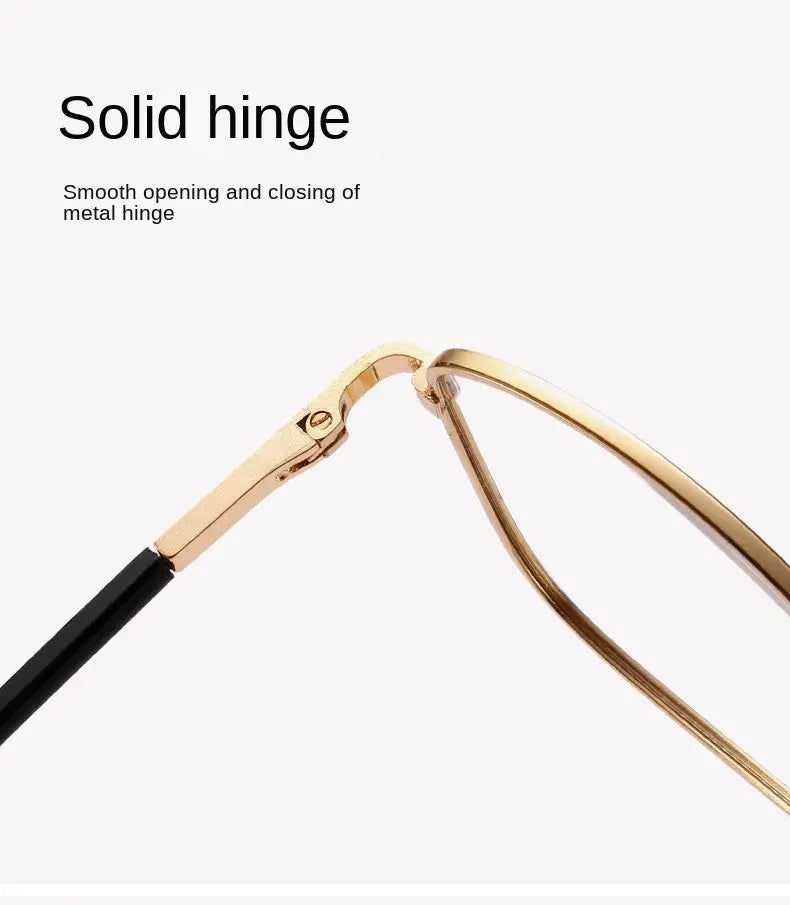 2-in-1 Photochromic Anti-Blue Light Glasses – Transition Sunglasses UV400 Square Metal Frame | Kabayan Merkado UAE