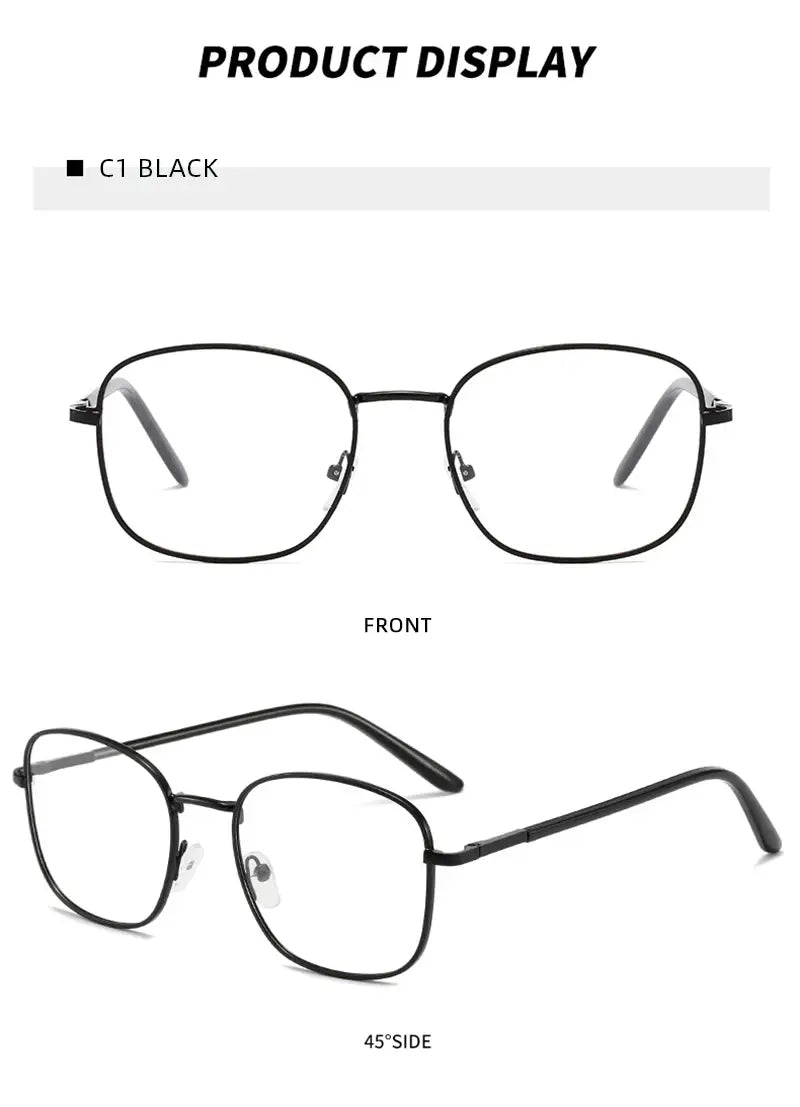 Unisex Metal Square Blue Light Glasses | Anti-Glare Eyewear
