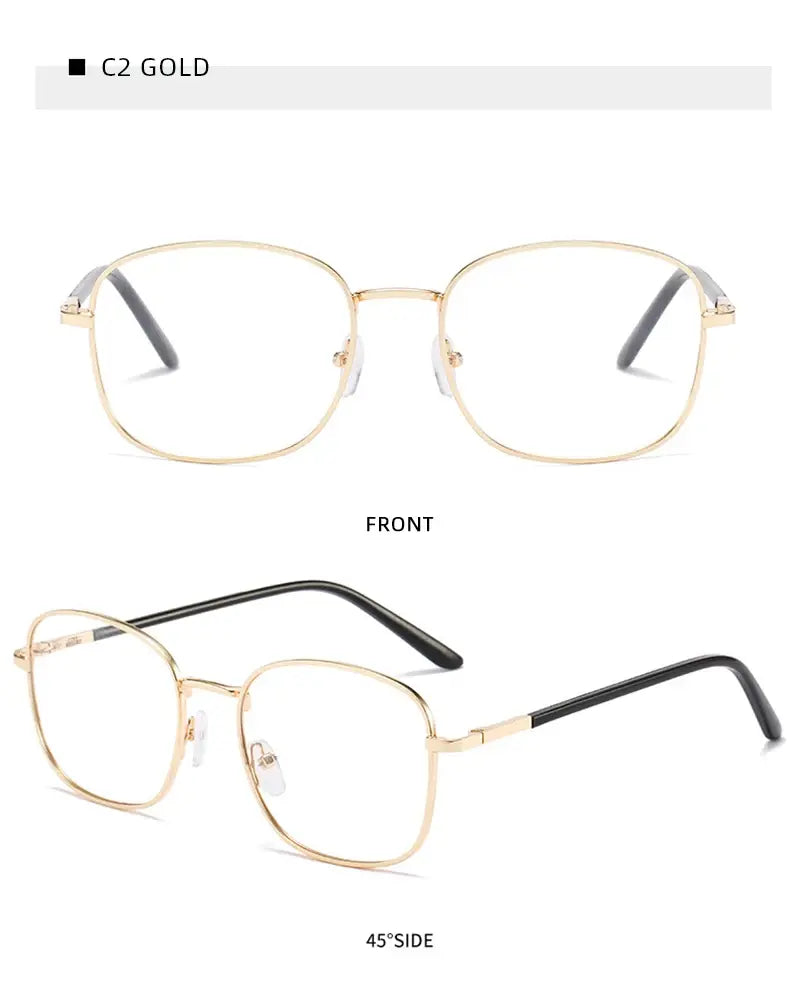 Unisex Metal Square Blue Light Glasses | Anti-Glare Eyewear