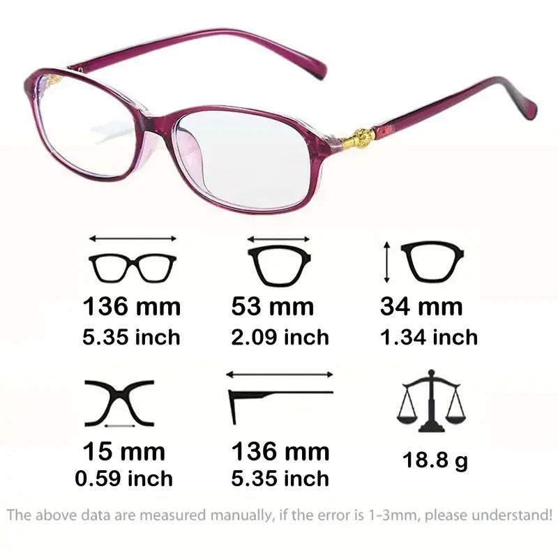 Anti Blue Light Reading Glasses – Unisex Oval Frame Eyeglasses with Gold Accent | UAE Fast Delivery