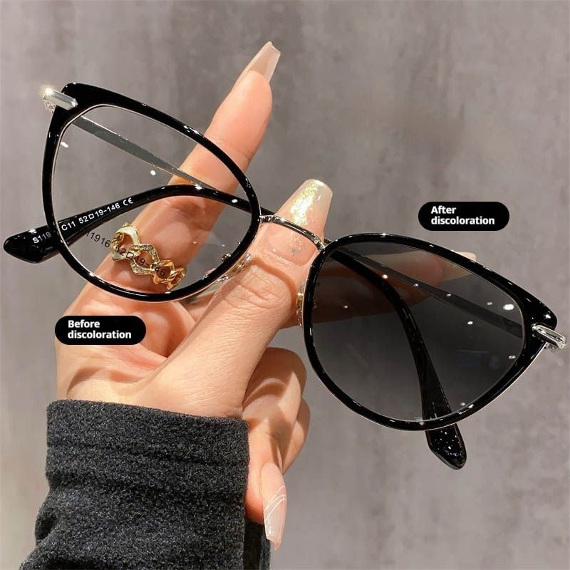 Cat-Eye Photochromic Glasses – Anti-Blue Light Transition Lenses | Kabayan Merkado UAE 🇦🇪