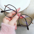 Anti-Radiation Geometric Metal Frame Glasses – Blue Light Blocking Eyeglasses for Women | Kabayan Merkado UAE