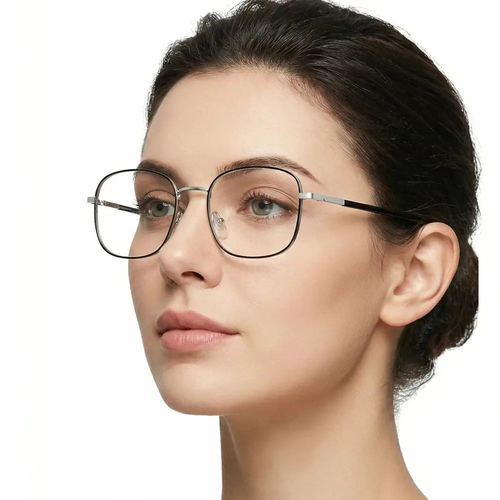 Anti-Blue Light Glasses – Unisex Metal Square Frame Eyewear | Kabayan Merkado UAE