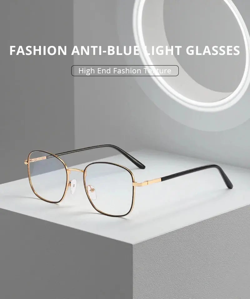 Anti-Blue Light Glasses – Unisex Metal Square Frame Eyewear | Kabayan Merkado UAE