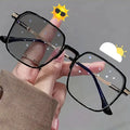 Photochromic Anti-Blue Light Glasses – UV Protection Square Frame Sunglasses for Men & Women | Transition Lens Eyewear UAE