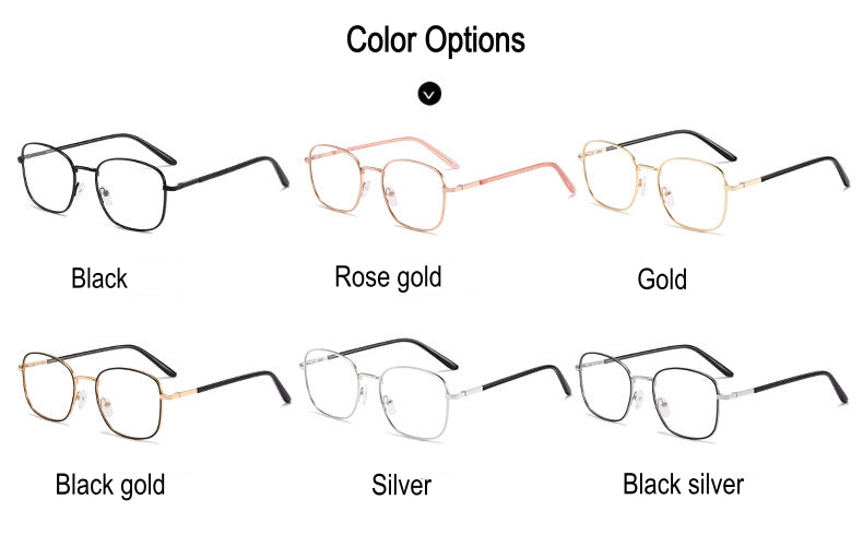 Square Photochromic Glasses UAE 🇦🇪 | Anti Blue Light Transition Lens | Alloy Frame Spring Hinge