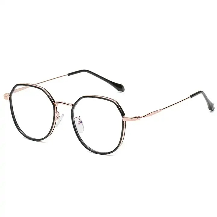 Anti-Radiation Geometric Metal Frame Glasses – Blue Light Blocking Eyeglasses for Women | Kabayan Merkado UAE