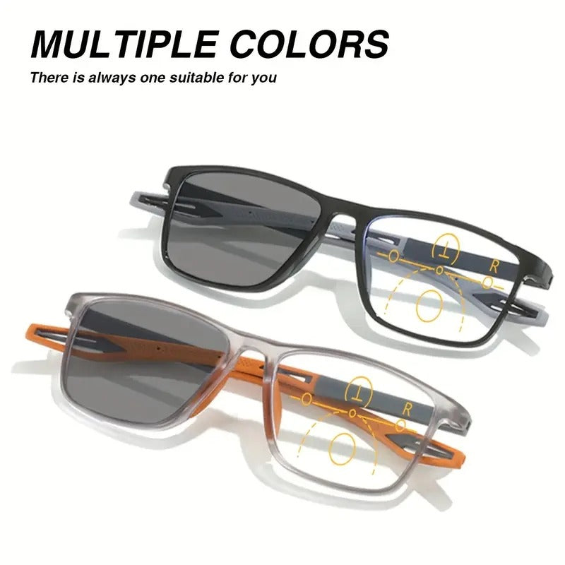 Progressive R6 Multifocal Blue Light Glasses – Square Matte Black Frame, Unisex | Kabayan Merkado