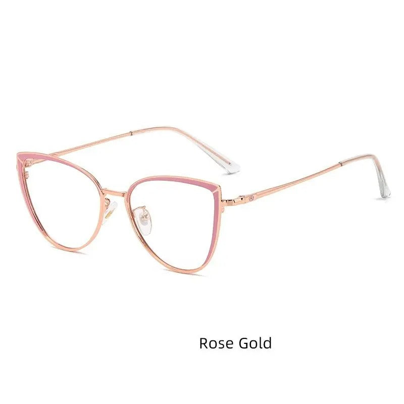 Cat Eye Photochromic Sunglasses UAE | Metal Frame Transition Lens – Rose Gold & Gold