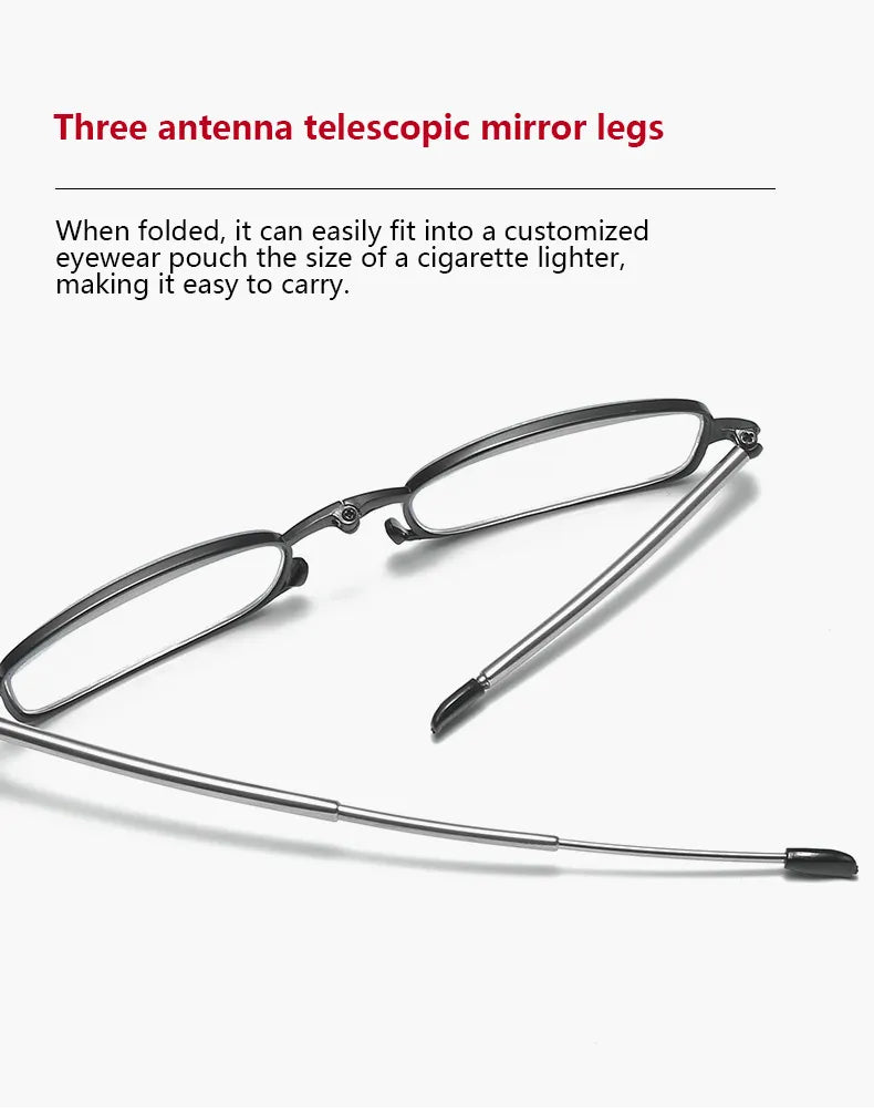 Compact Folding Reading Glasses – Portable Telescopic Frame | UAE Fast Delivery