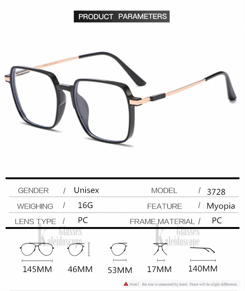 Oversized Square Anti-Radiation Reading Glasses – Blue Light Blocking Frame | Unisex UAE