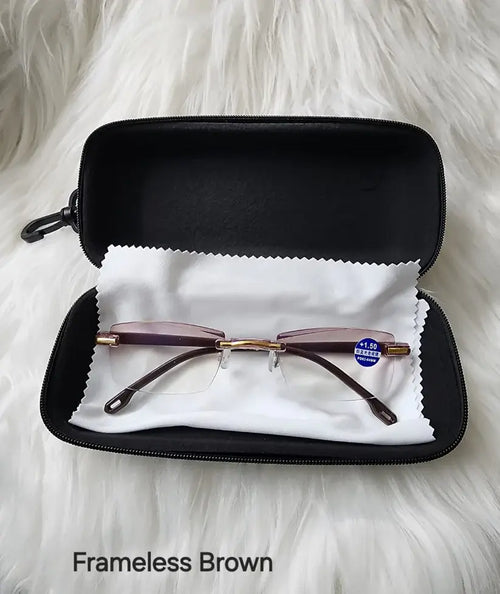 "Rimless Reading Glasses Unisex – Anti Blue Light | Free Delivery UAE"