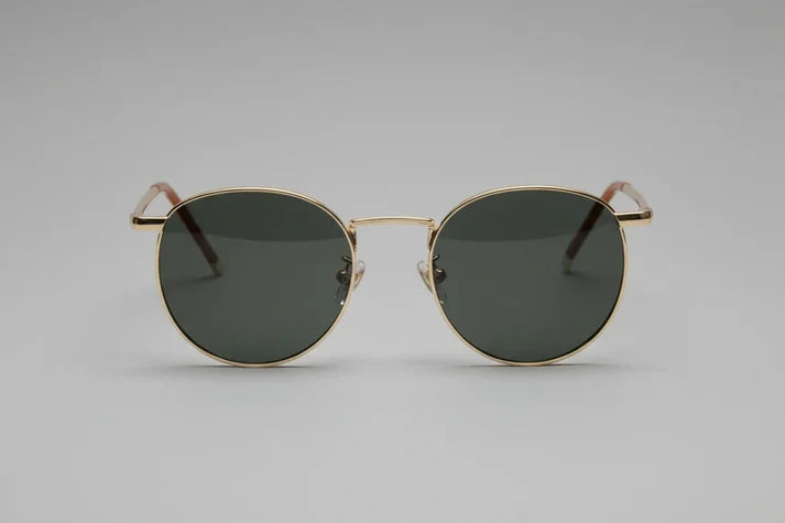 Retro Round Polarized Sunglasses | Gold Frame UV400 Eyewear