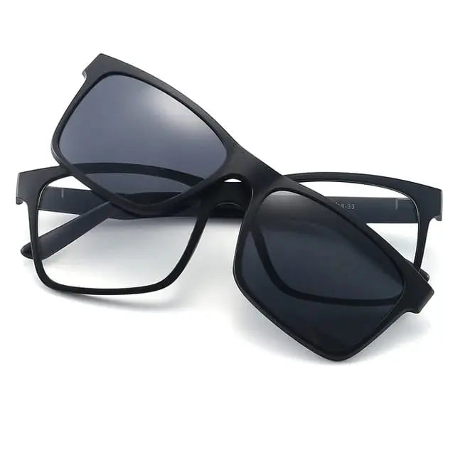 5-in-1 Magnetic Clip-On Sunglasses UAE 🇦🇪 | Polarized Interchangeable Lenses | Optical Frame + 5 Lens Sets | Cash on Delivery Dubai Abu Dhabi 🚚
