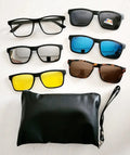 5-in-1 Magnetic Clip-On Sunglasses UAE 🇦🇪 | Polarized Interchangeable Lenses | Optical Frame + 5 Lens Sets | Cash on Delivery Dubai Abu Dhabi 🚚
