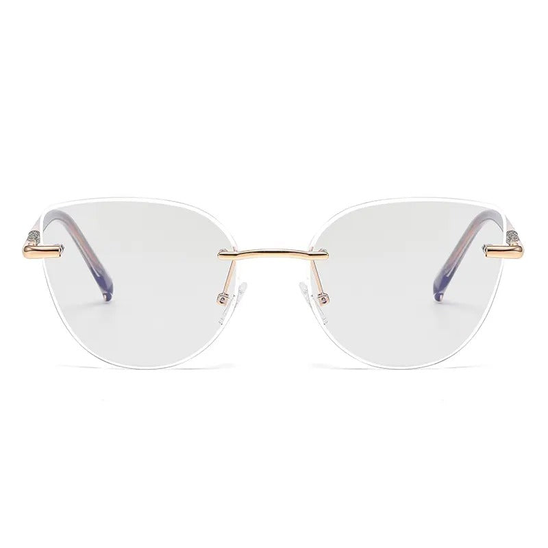 Frameless Cat Eye Photochromic Sunglasses UAE | Rimless Transition