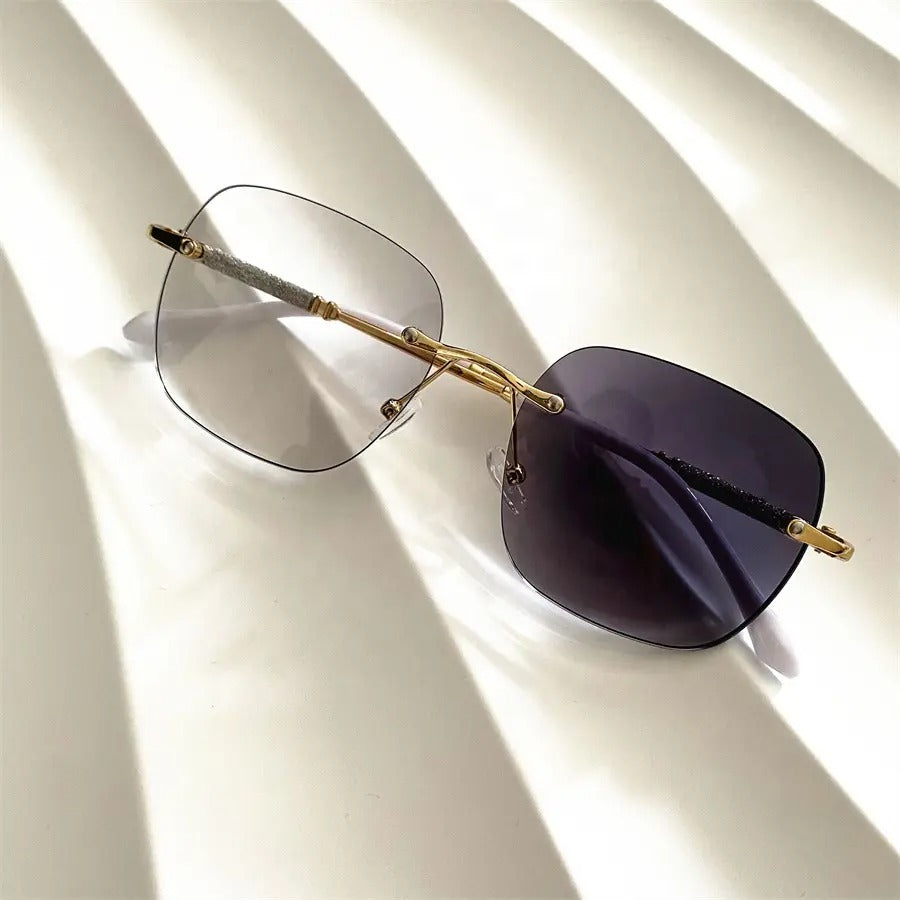 Photochromic Rimless Glasses | Anti-Blue Light & UV400