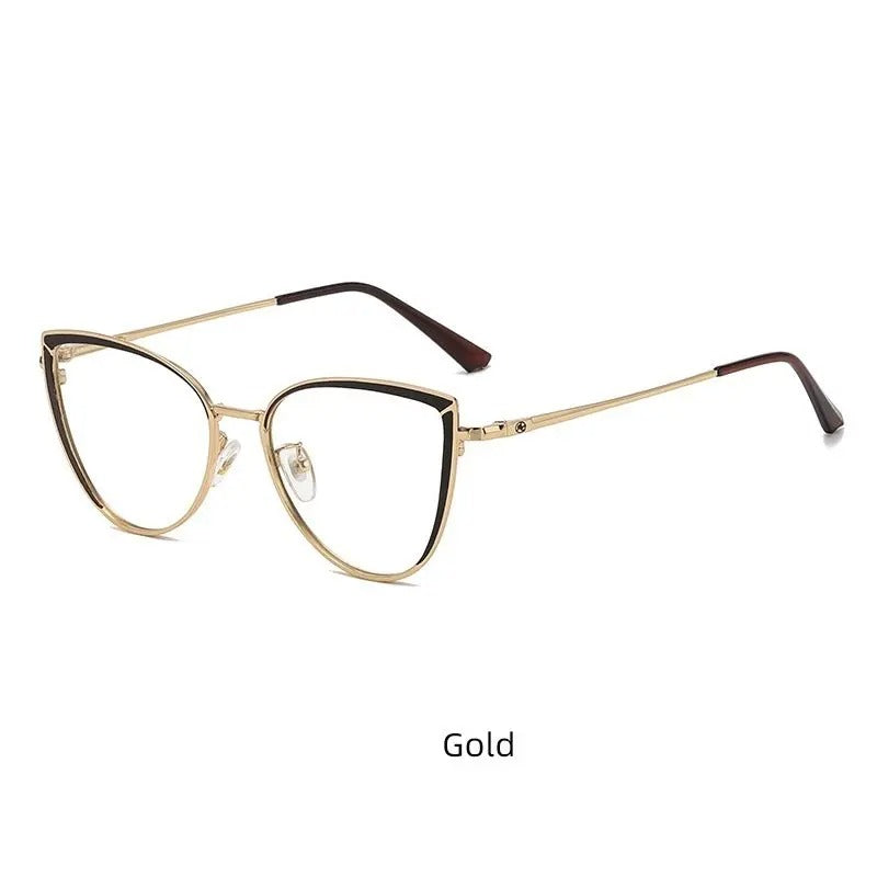 Cat Eye Photochromic Sunglasses UAE | Metal Frame Transition Lens – Rose Gold & Gold