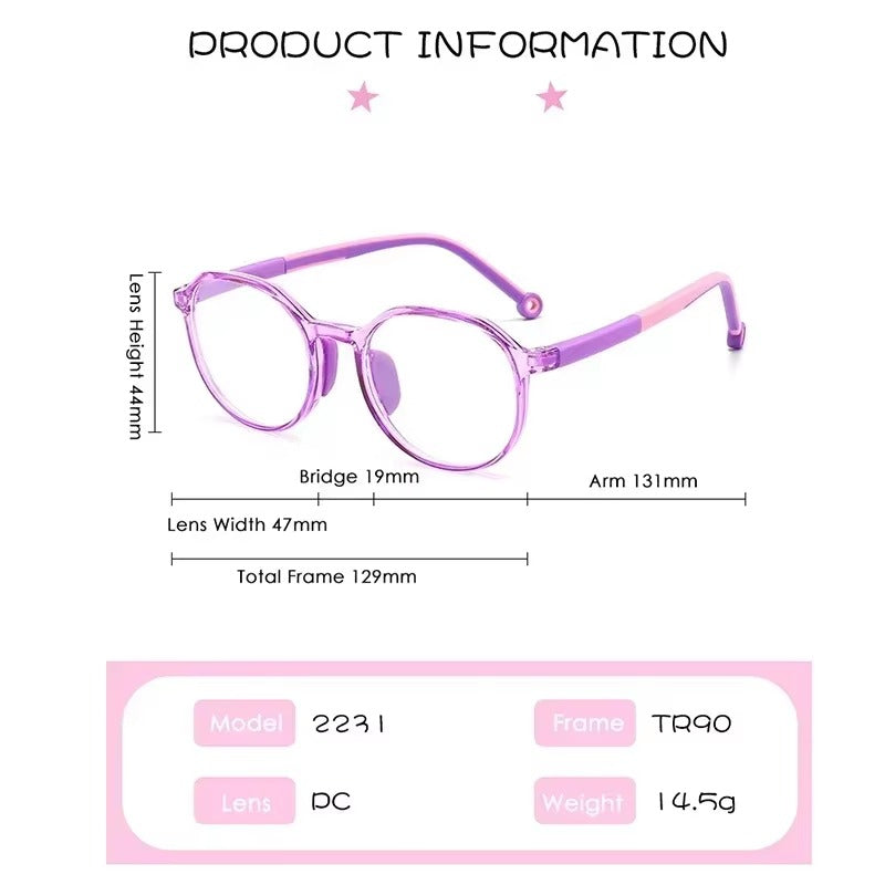 Kids Anti-Radiation Glasses – Flexible TR90 Blue Light Blocking Eyewear for Boys & Girls | Kabayan Merkado UAE