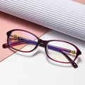 Anti Blue Light Reading Glasses – Unisex Oval Frame Eyeglasses with Gold Accent | UAE Fast Delivery