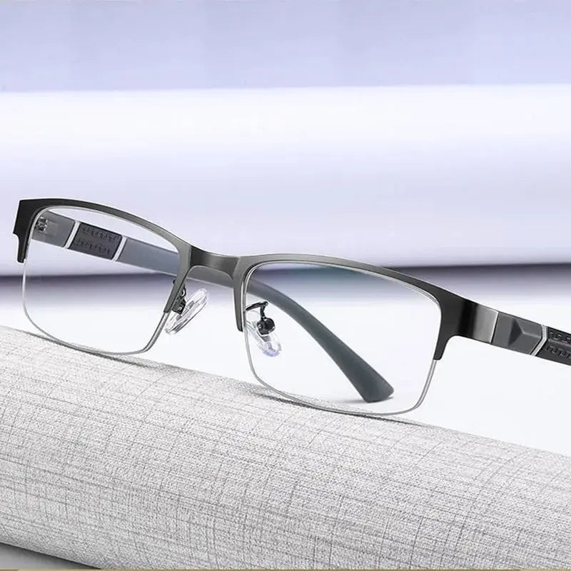 Half Rim Metal Reading Glasses – Business Executive Optical Frame | Unisex UAE
