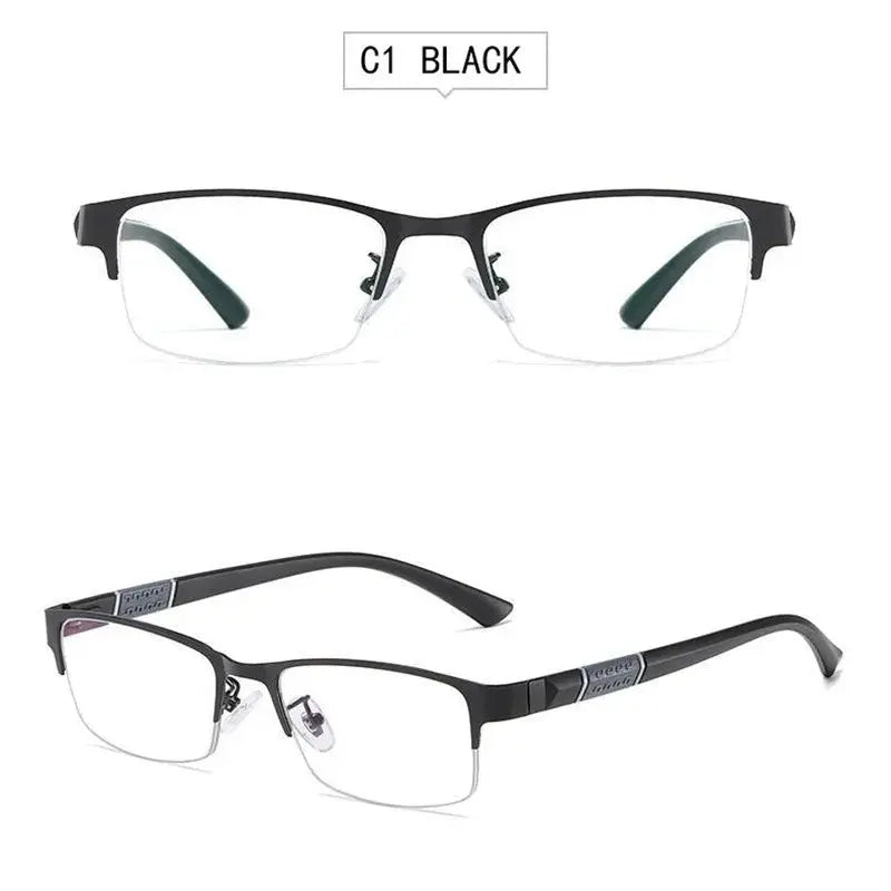 Half Rim Metal Reading Glasses – Business Executive Optical Frame | Unisex UAE