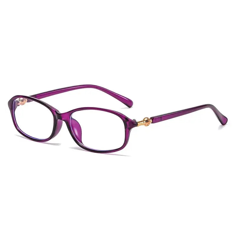 Anti Blue Light Reading Glasses – Unisex Oval Frame Eyeglasses with Gold Accent | UAE Fast Delivery